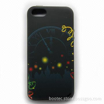 Soft Touch Cellphone Case for iPhone 5/i5 with Hard Frame, Customized Designs Welcomed